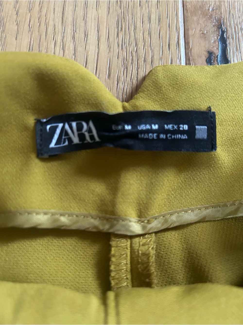 High-Waist Slim Tapered Men’s Pants - Mustard - Picture 5 of 5